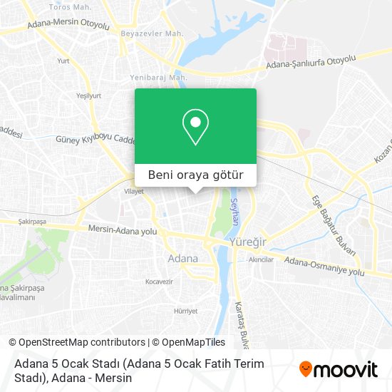 Adana 5 Ocak Stadı (Adana 5 Ocak Fatih Terim Stadı) harita