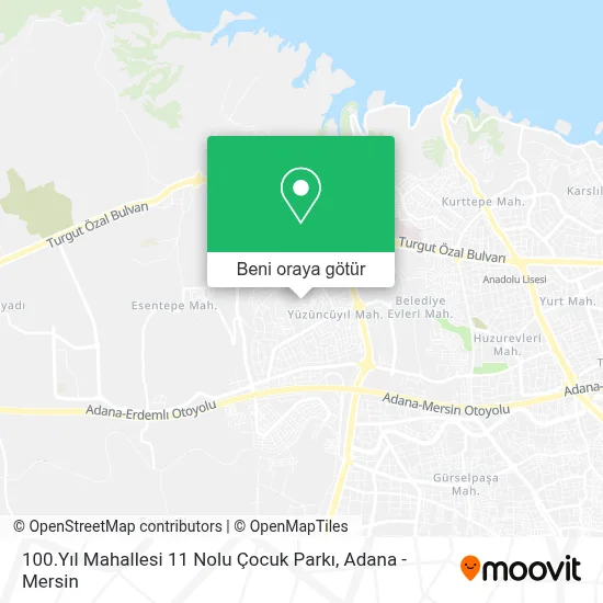 100.Yıl Mahallesi 11 Nolu Çocuk Parkı harita