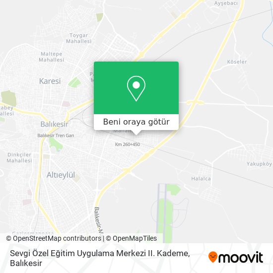 Sevgi Özel Eğitim Uygulama Merkezi II. Kademe harita