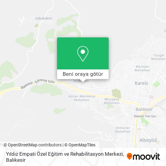 Yıldız Empati Özel Eğitim ve Rehabilitasyon Merkezi harita