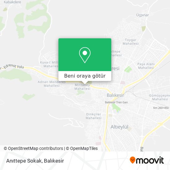 Anıttepe Sokak harita