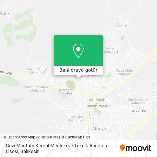 Gazi Mustafa Kemal Mesleki ve Teknik Anadolu Lisesi harita