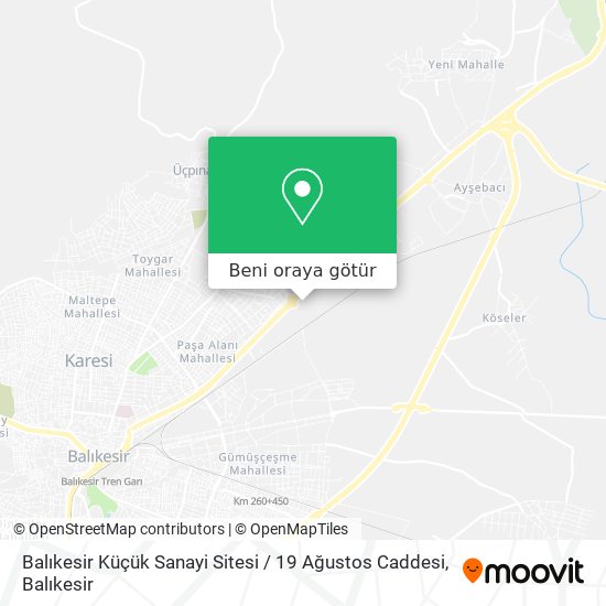Balıkesir Küçük Sanayi Sitesi / 19 Ağustos Caddesi harita