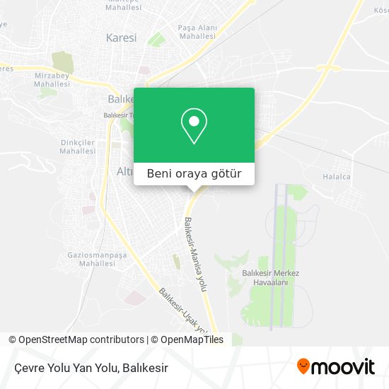 Çevre Yolu Yan Yolu harita