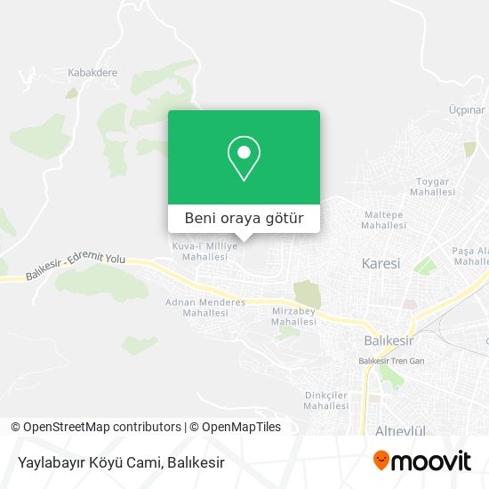 Yaylabayır Köyü Cami harita