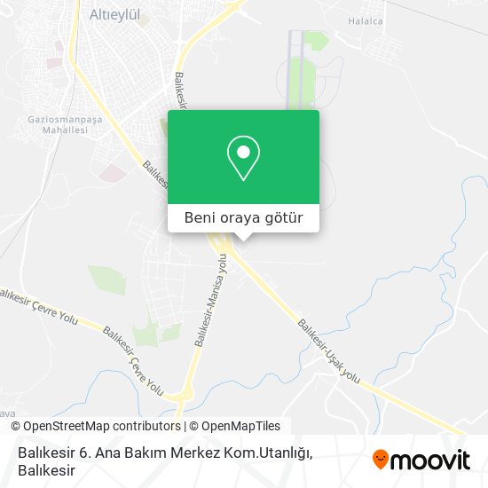 Balıkesir 6. Ana Bakım Merkez Kom.Utanlığı harita