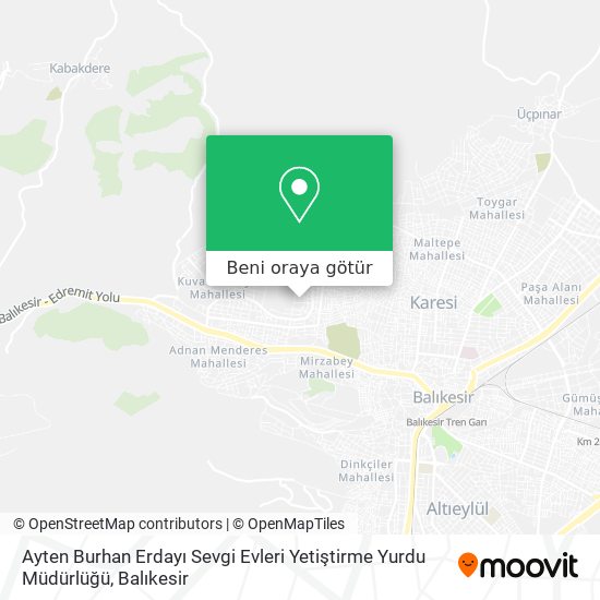 Ayten Burhan Erdayı Sevgi Evleri Yetiştirme Yurdu Müdürlüğü harita