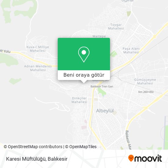 Karesi Müftülüğü harita