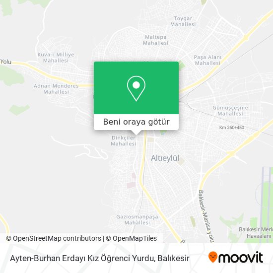 Ayten-Burhan Erdayı Kız Öğrenci Yurdu harita