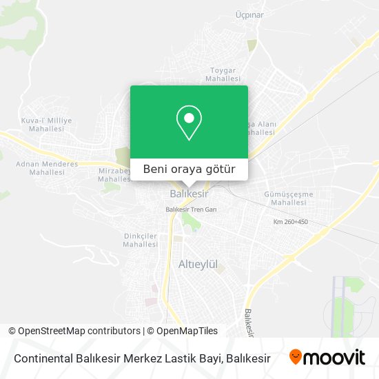 Continental Balıkesir Merkez Lastik Bayi harita