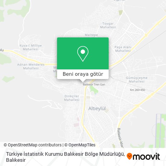 Türkiye İstatistik Kurumu Balıkesir Bölge Müdürlüğü harita