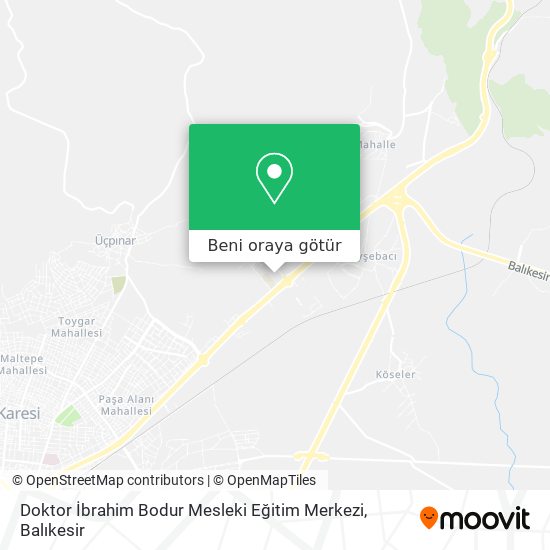 Doktor İbrahim Bodur Mesleki Eğitim Merkezi harita