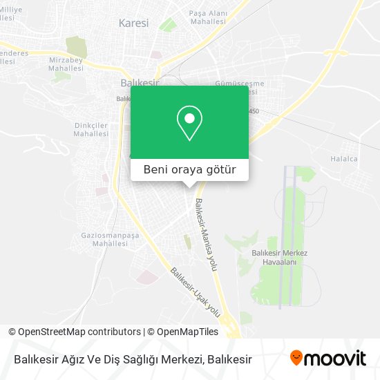 Balıkesir Ağız Ve Diş Sağlığı Merkezi harita