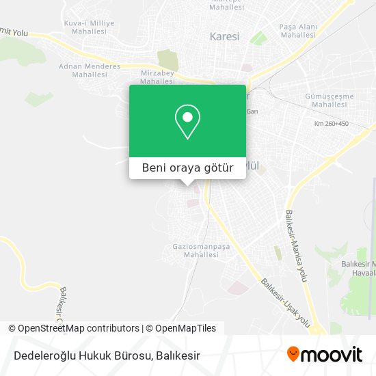Dedeleroğlu Hukuk Bürosu harita