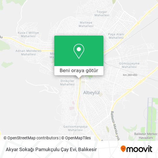 Akyar Sokağı Pamukçulu Çay Evi harita