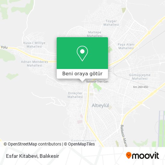 Esfar Kitabevi harita