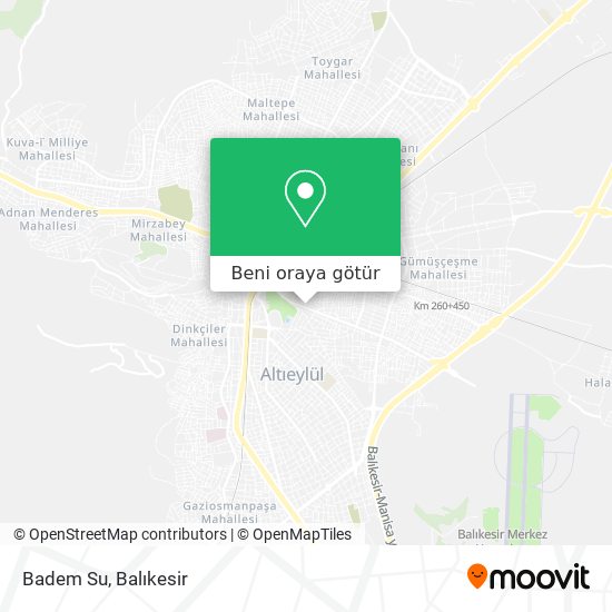 Badem Su harita