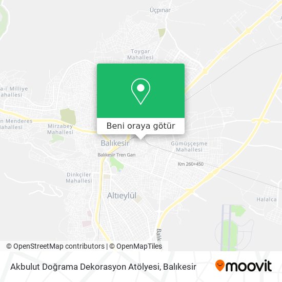 Akbulut Doğrama Dekorasyon Atölyesi harita