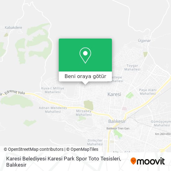 Karesi Belediyesi Karesi Park Spor Toto Tesisleri harita