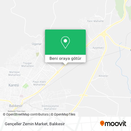Gençeller Zemin Market harita