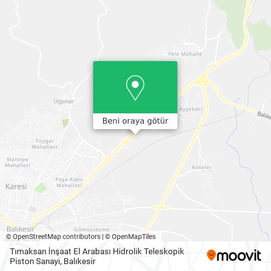 Tımaksan İnşaat El Arabası Hidrolik Teleskopik Piston Sanayi harita