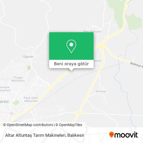 Altar Altuntaş Tarım Makineleri harita