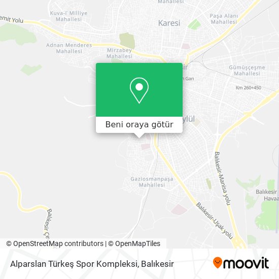 Alparslan Türkeş Spor Kompleksi harita