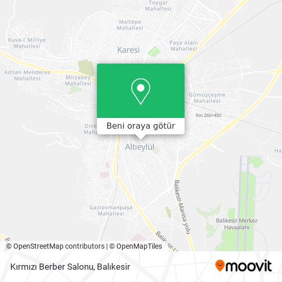 Kırmızı Berber Salonu harita