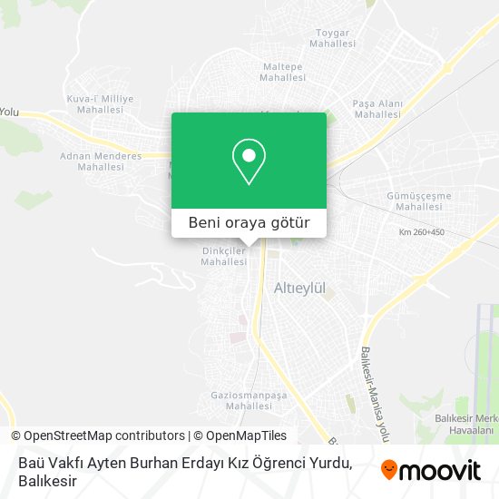 Baü Vakfı Ayten Burhan Erdayı Kız Öğrenci Yurdu harita