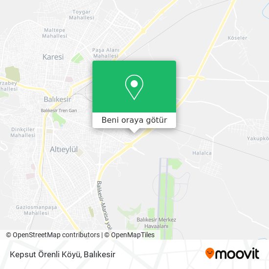 Kepsut Örenli Köyü harita