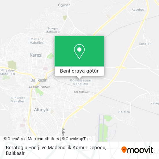 Beratoglu Enerji ve Madencilik Komur Deposu harita