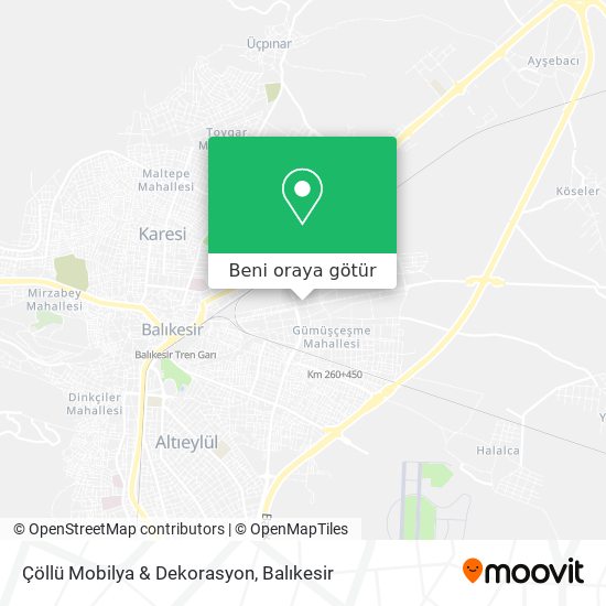 Çöllü Mobilya & Dekorasyon harita