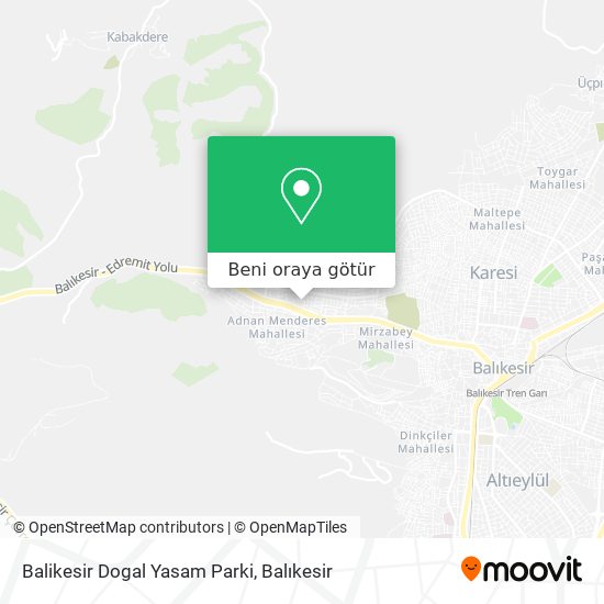 Balikesir Dogal Yasam Parki harita