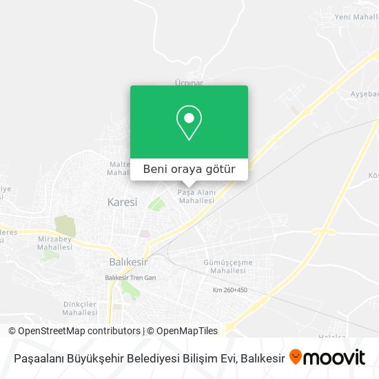 Paşaalanı Büyükşehir Belediyesi Bilişim Evi harita