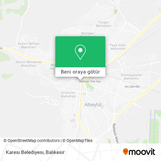 Karesı Beledıyesı harita