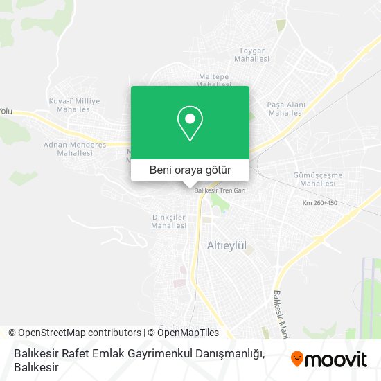 Balıkesir Rafet Emlak Gayrimenkul Danışmanlığı harita