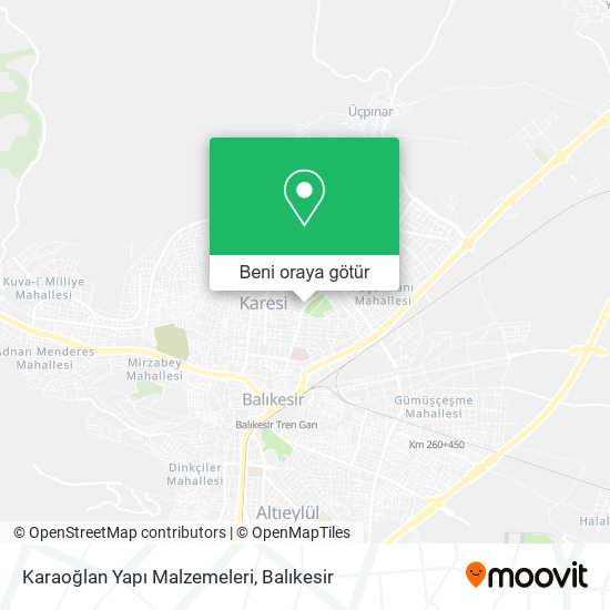 Karaoğlan Yapı Malzemeleri harita