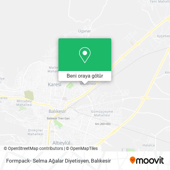 Formpack- Selma Ağalar Diyetisyen harita