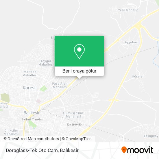 Doraglass-Tek Oto Cam harita