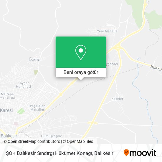 ŞOK Balıkesir Sındırgı Hükümet Konağı harita