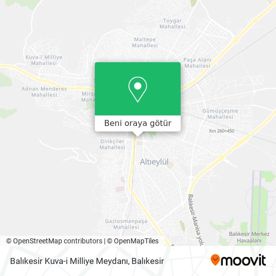 Balıkesir Kuva-i Milliye Meydanı harita