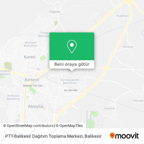 PTT-Balıkesir Dağıtım Toplama Merkezi harita