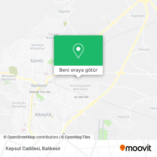 Kepsut Caddesi harita