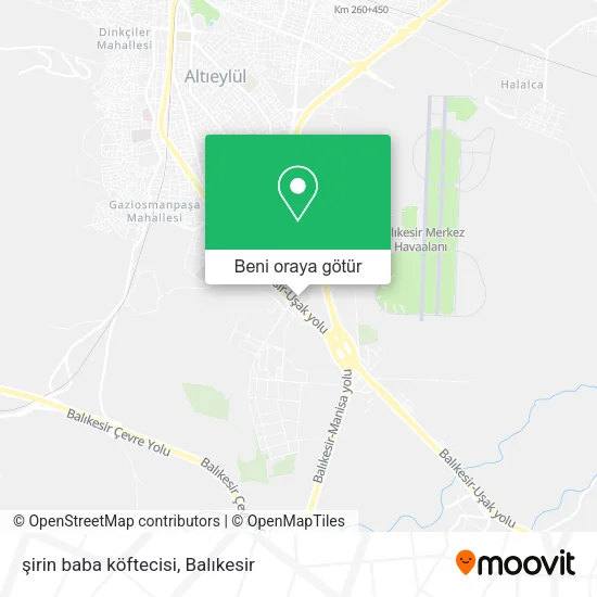 şirin baba köftecisi harita