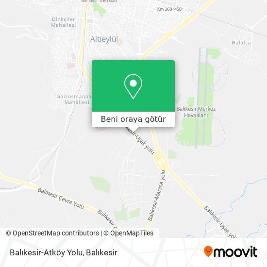 Balıkesir-Atköy Yolu harita