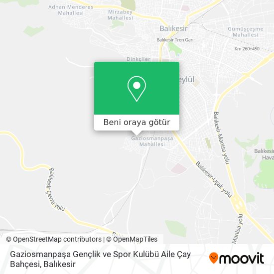 Gaziosmanpaşa Gençlik ve Spor Kulübü Aile Çay Bahçesi harita
