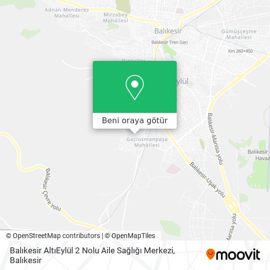 Balıkesir AltıEylül 2 Nolu Aile Sağlığı Merkezi harita