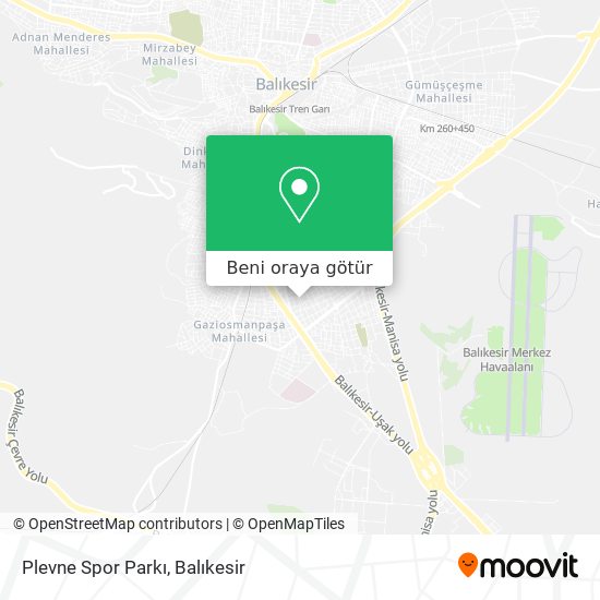 Plevne Spor Parkı harita
