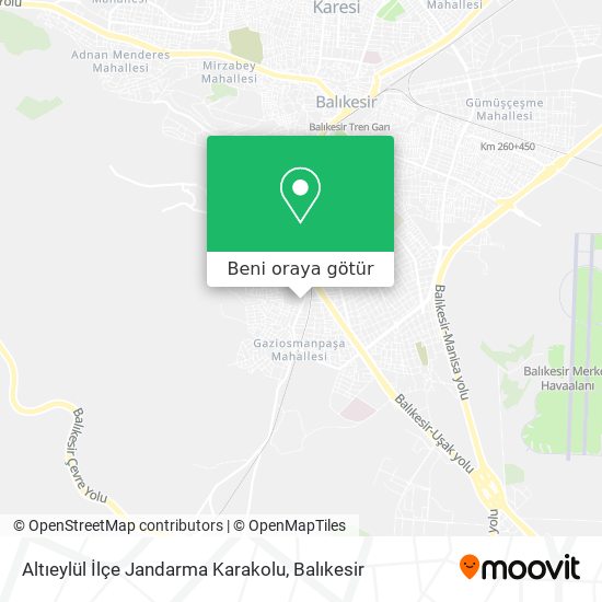 Altıeylül İlçe Jandarma Karakolu harita