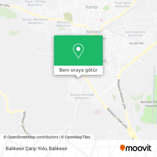 Balıkesir Çarşı Yolu harita